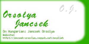 orsolya jancsek business card